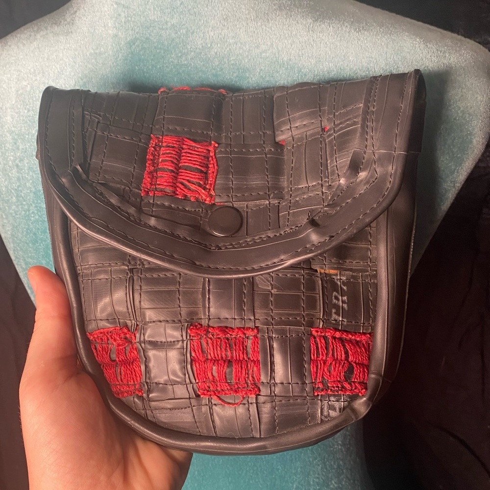 Handmade mini purse for belt